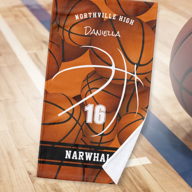 Basketball-Team-Spirituosen Namen des Athleten Handtuch (Von Creator hochgeladen)