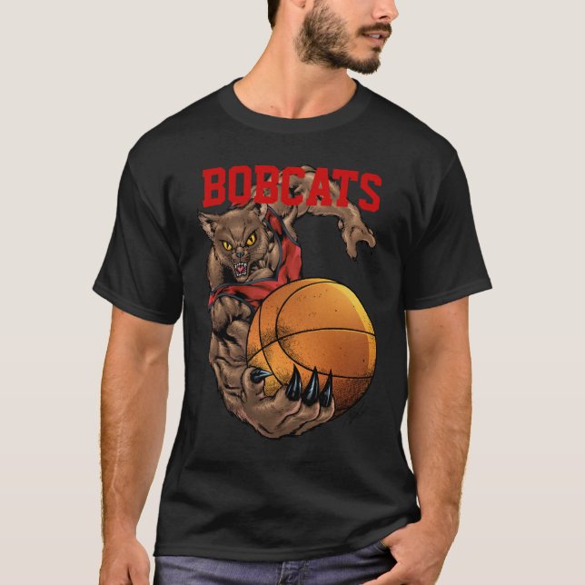 Basketball-Teamentwurf Rotluchs der Rotluchse T-Shirt (Vorderseite)
