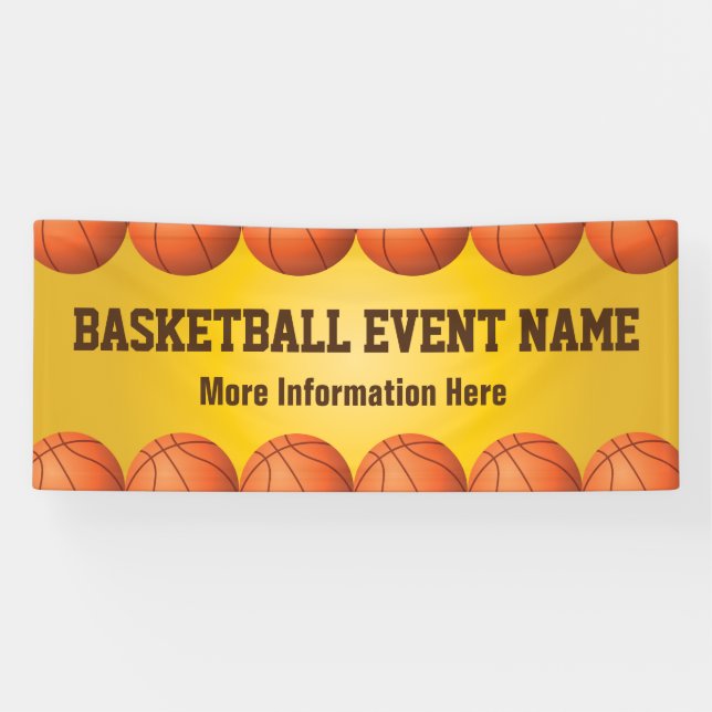 Basketball-Teamereignisfahne Banner (Horizontal)