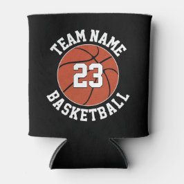 Basketball - Teamname und Spielernummer - Sport Dosenkühler