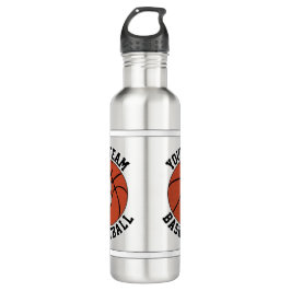Basketball - Teamname und Spielernummer - Sport Edelstahlflasche
