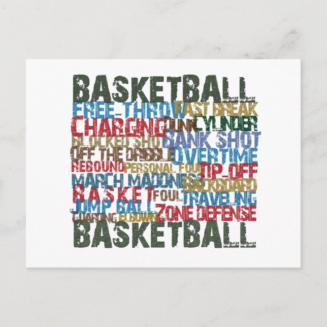 BASKETBALL TERMS-Geschenke Postkarte (Vorderseite)