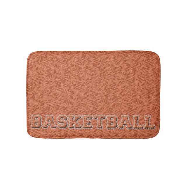 Basketball Text und Textur Badematte (Vorderseite)