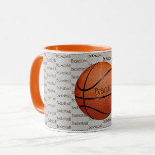 Basketball Texte Conception Café Mug