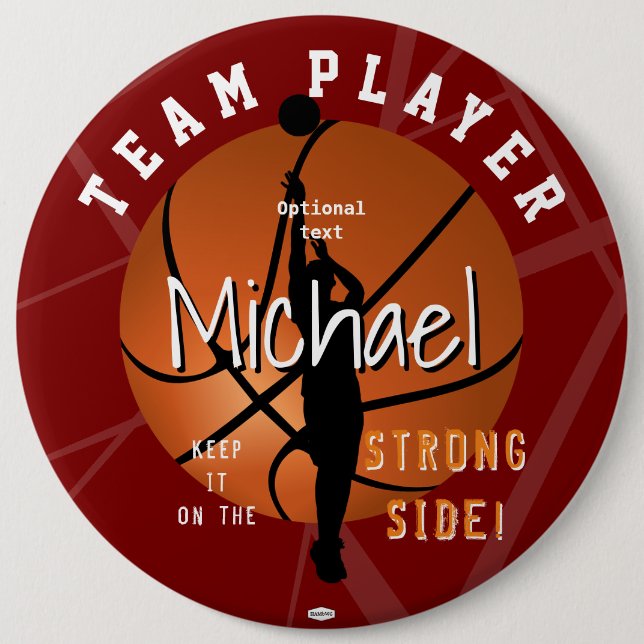 Basketball-Thema Button HAMbyWG (Vorderseite)