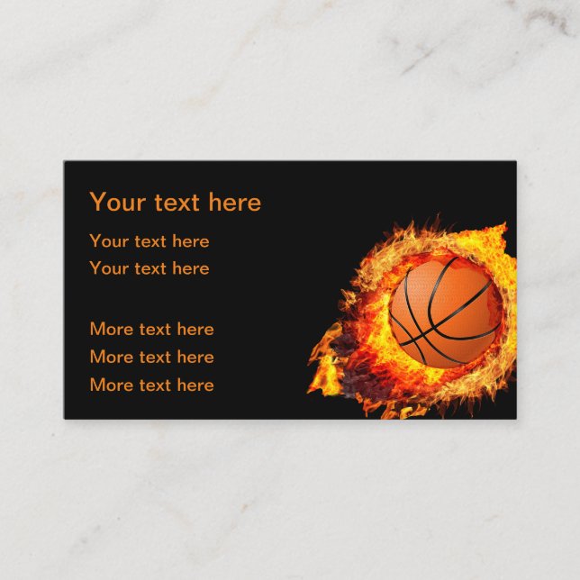 Basketball-Thema Coole Visitenkarten Visitenkarte (Vorderseite)