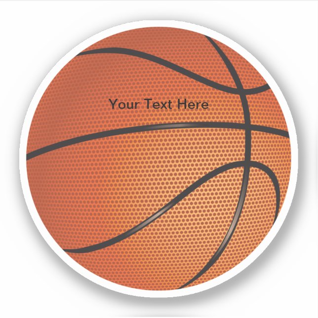 Basketball-Thema Form Aufkleber (Vorderseite)