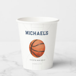 Basketball Thema Geburtstag Papier-Cup Pappbecher