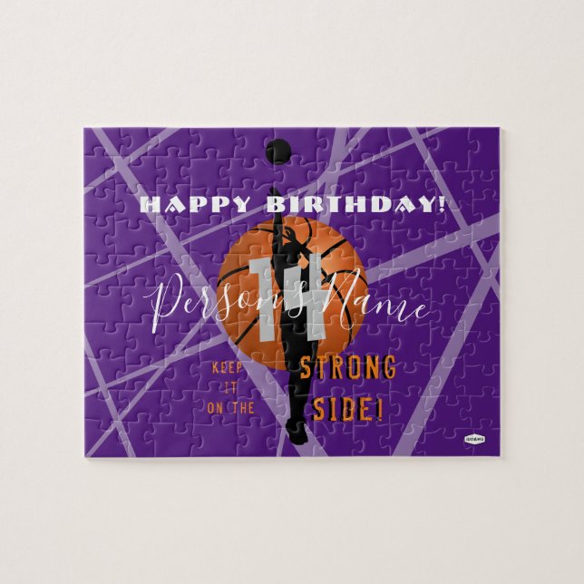 Basketball Thema Geschenk Puzzle HAMbyWG (Horizontal)