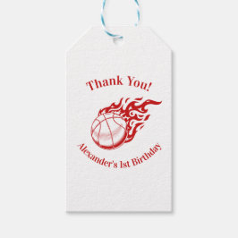 Basketball themed thank you 2 geschenkanhänger
