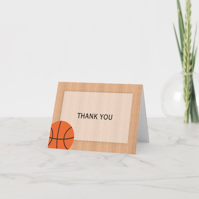 Basketball Themed Vielen Dank Dankeskarte (Vorderseite)