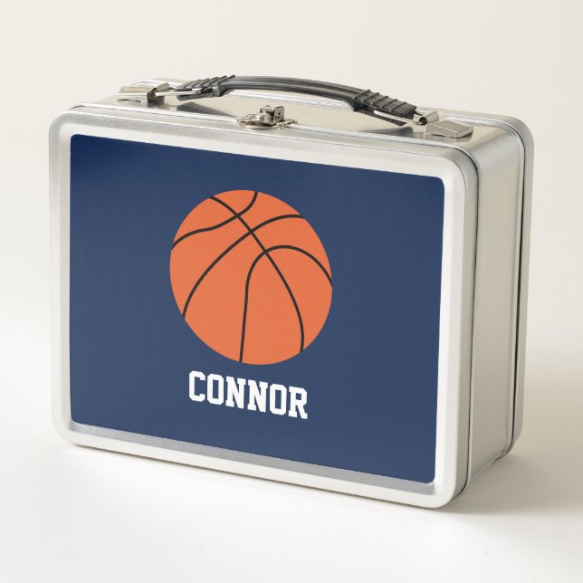 Basketball Themenmitte Metall Brotdose (Vorderseite)