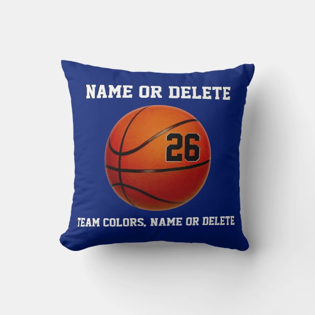 Basketball-Throw kissen Ihre Farben 3 Textfelder (Vorderseite)