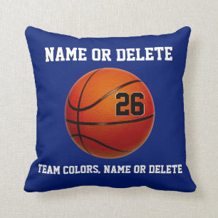 Basketball-Throw kissen Ihre Farben 3 Textfelder