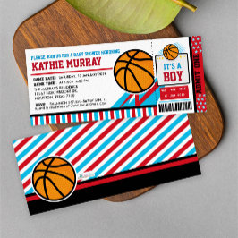 Basketball Ticket Pass Kinderdusche Einladung