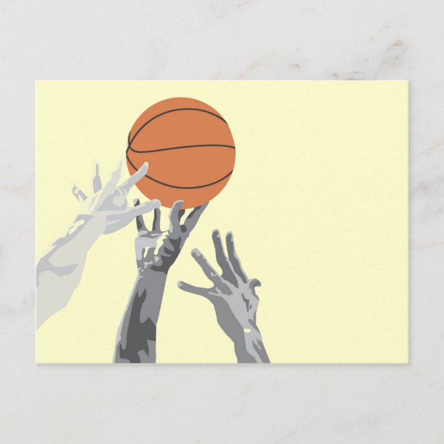 Basketball Tipp Off T - Shirt und Geschenke Postkarte (Vorderseite)