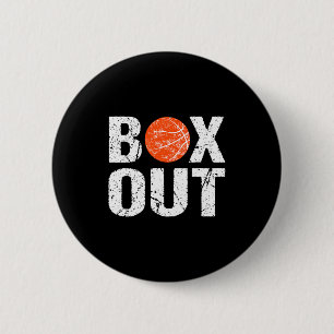 Basketball-Trainer Box Out Sagen Geschenk-T-Shirt Button