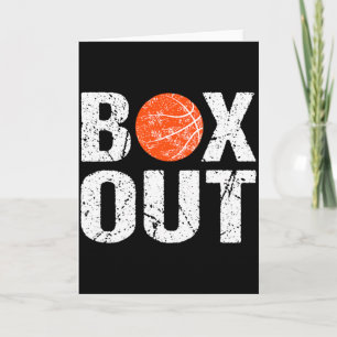 Basketball-Trainer Box Out Sagen Geschenk T-Shirt Karte