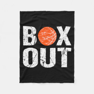 Basketball-Trainer Box Out Slogan Geschenk T-Shirt Fleecedecke