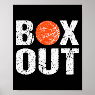 Basketball-Trainer Box Out Slogan Geschenk T-Shirt Poster
