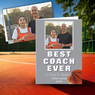 Basketball-Trainer-Foto des besten Spielers aller  Dankeskarte