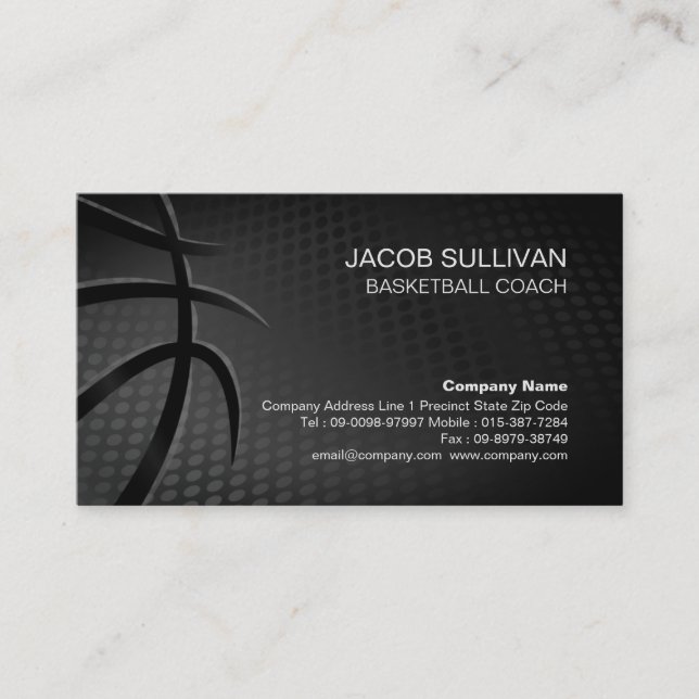 Basketball Trainer Scout Beruflich Sport Visitenkarte (Vorderseite)