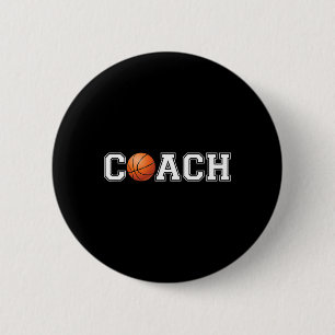 Basketball Trainer Sport Coachend Mitarbeiter Schu Button