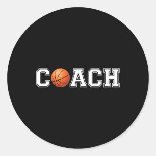 Basketball Trainer Sport Coachend Mitarbeiter Schu Runder Aufkleber