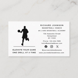Basketball Trainer Trainer Sport Social Media Visitenkarte