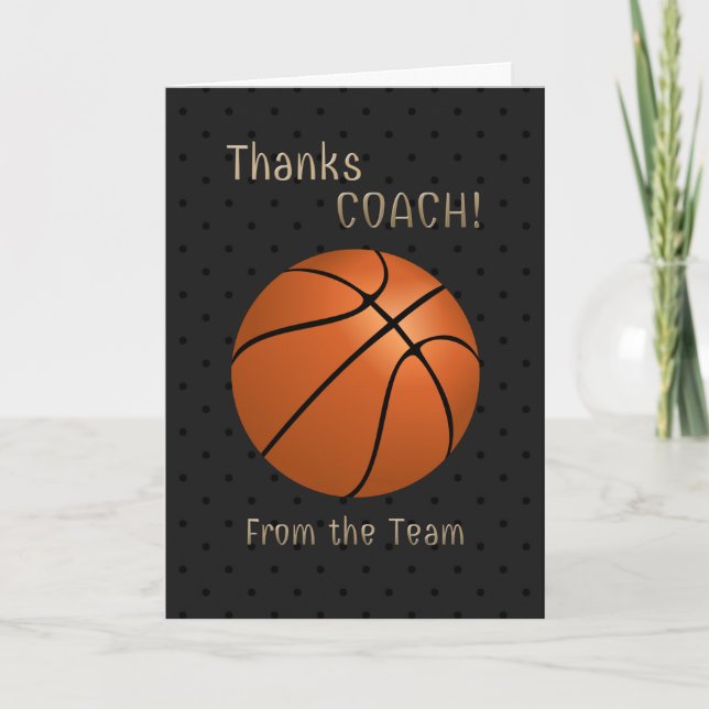 Basketball-Trainer Vielen Dank aus dem Team Dankeskarte (Vorderseite)