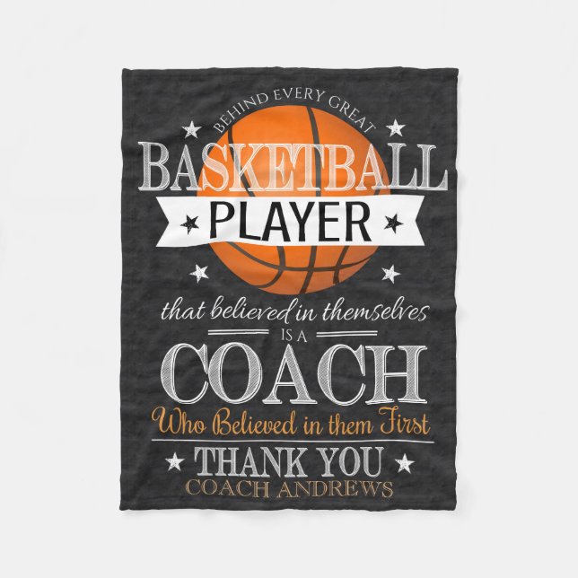Basketball-Trainer Vielen Dank, dass Sie Blanka ge Fleecedecke (Vorderseite)
