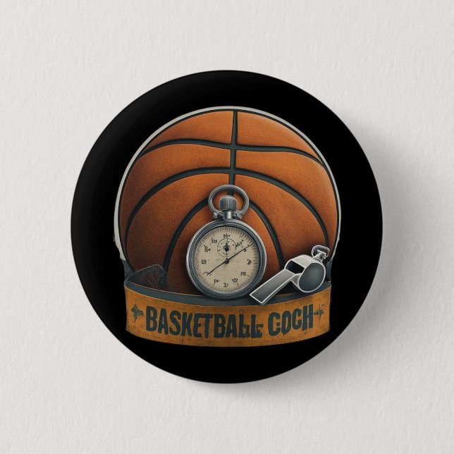 Basketball-Trainerpfeife Stopwatch Button (Vorderseite)