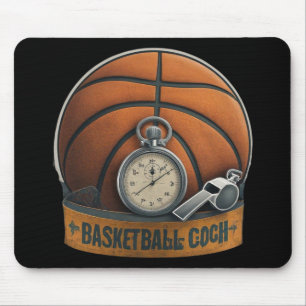 Basketball-Trainerpfeife Stopwatch Mousepad