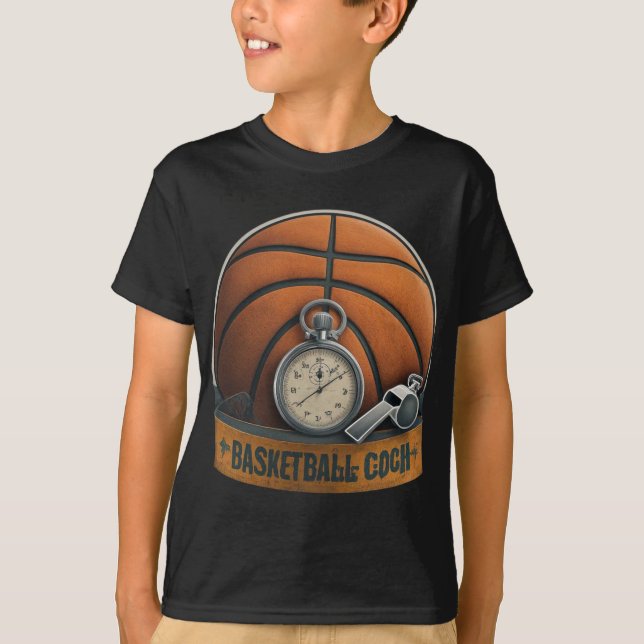 Basketball-Trainerpfeife Stopwatch T-Shirt (Vorderseite)