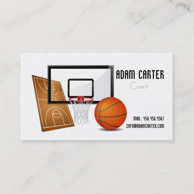 Basketball-Trainers-/Spieler/Referent Visitenkarte (Vorderseite)
