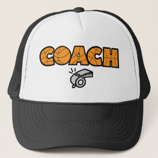 Basketball-Trainerspfeife, orange Truckerkappe