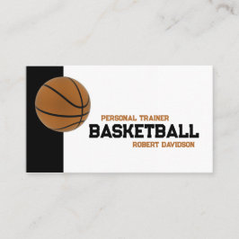 Basketball-Trainerunterricht Schwarzweißkarte Visitenkarte