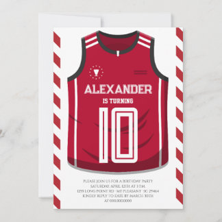 Basketball-Trikot-Geburtstagsfeier Einladung