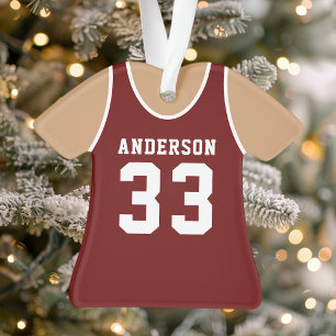 Basketball-Trikot Sportsteam Uniform Marone Ornament