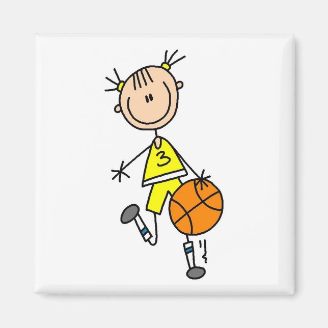 Basketball-Tshirts und Geschenke für Mädchen Magnet (Vorne)