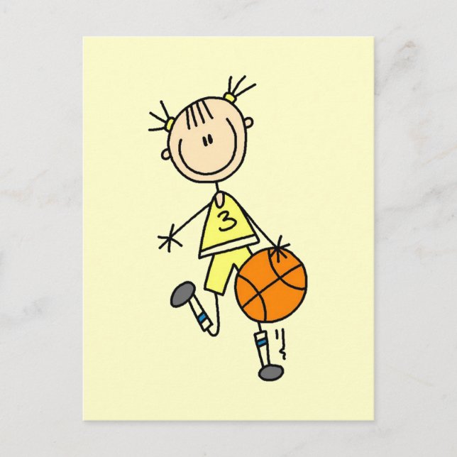 Basketball-Tshirts und Geschenke für Mädchen Postkarte (Vorderseite)