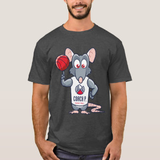 Basketball-Turnhallen-Ratte des Zug-P - Grau T-Shirt