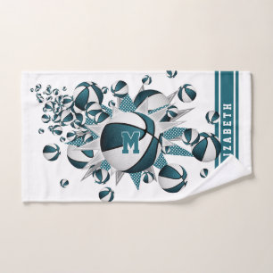 Basketball turquoise étoiles filles monogrammed