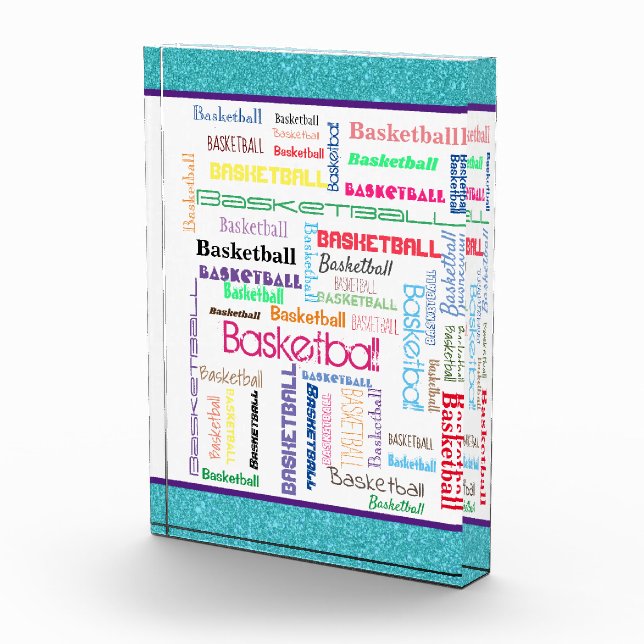 Basketball-Typografie Fotoblock (Rechts)