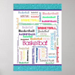 Basketball-Typografie Poster