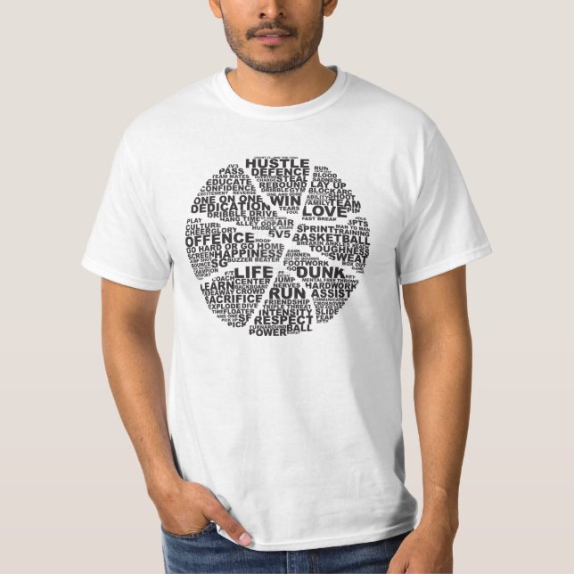Basketball Typography T-Shirt (Vorderseite)