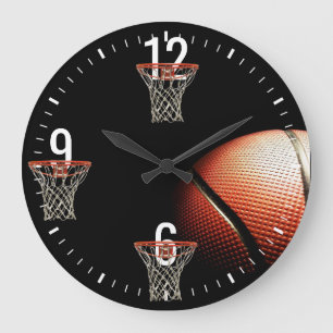 Basketball- und Basketball-Wanduhr Große Wanduhr