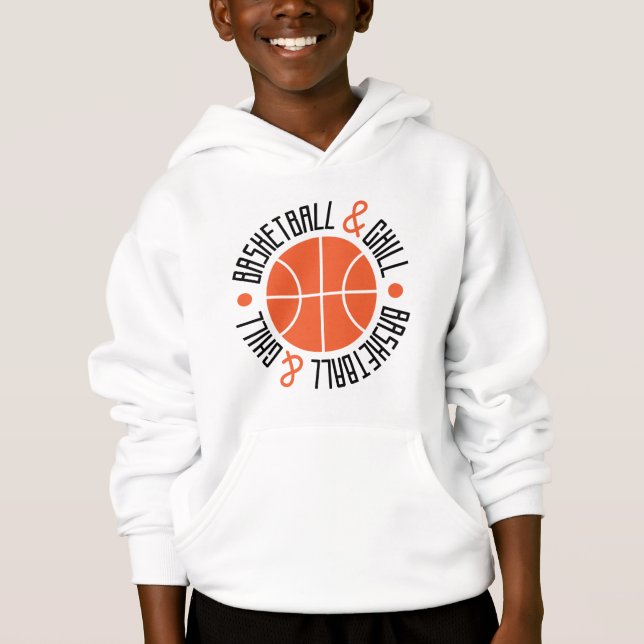Basketball und Chill Hoodie (Vorderseite)