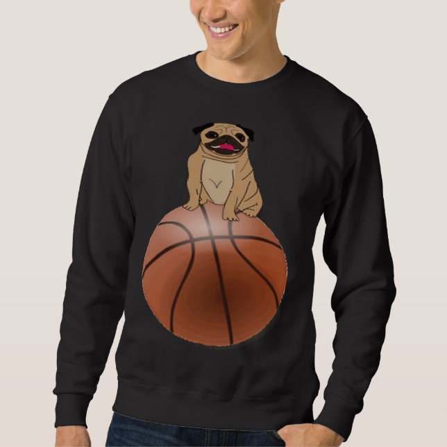 Basketball und Mops Hund Lover Classic T - Shirt 5 (Vorderseite)