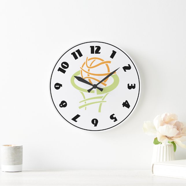 Basketball und Netzuhr Große Wanduhr (Von Creator hochgeladen)